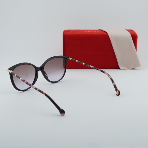 Carolina Herrera HER 0189/G/S T1W Sunglasses Plum Cat Eye Frame, Violet Lenses - Picture 10 of 11